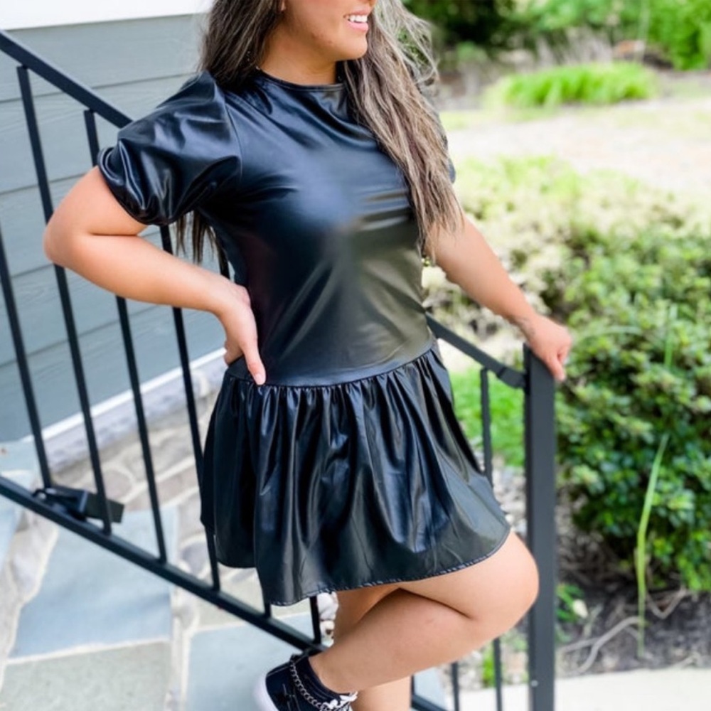 Black Leather Dress